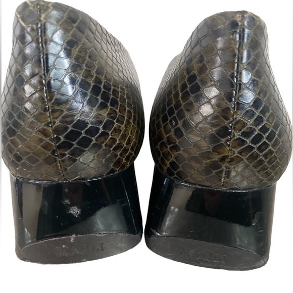 Magli Classic Animal Print Snakeskin Pump Shoe Size 40 / 9-9.5 - Picture 4 of 9